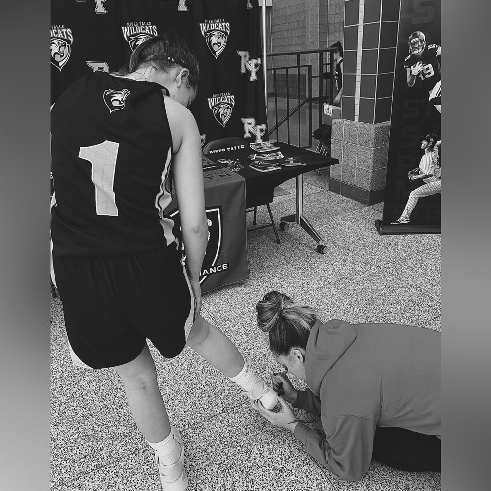 Rachel Banham signed basketball shoes